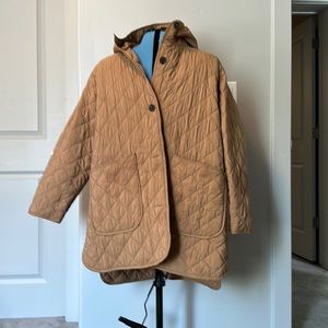Darling Camel colored quilted puffy coat